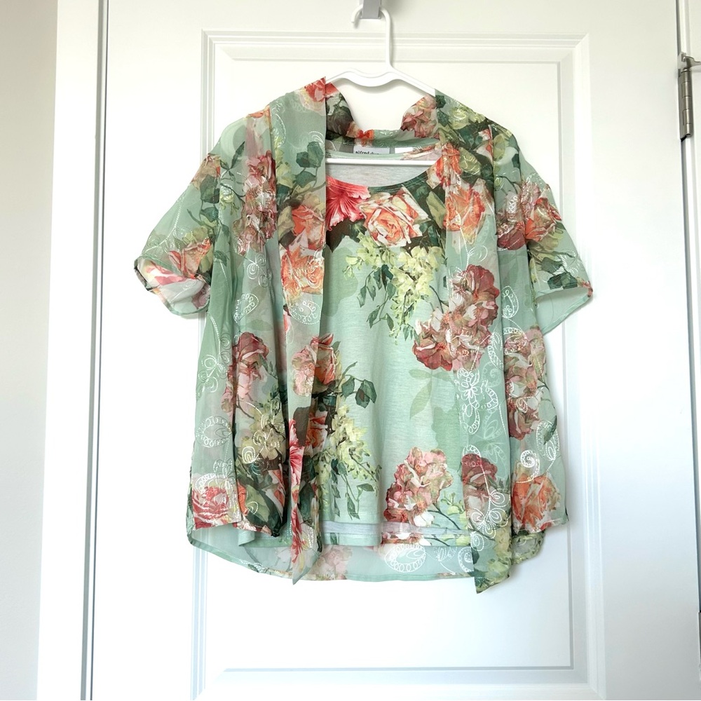 Alfred Dunner 2-Piece Cardigan and Sleeveless Top Set